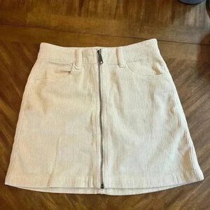 American Eagle Outfitters Cream A-line Mini Skirt Casual